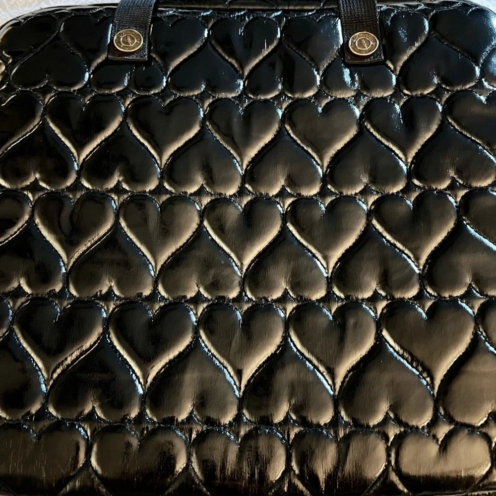 Betsey Johnson Betseyville Black Pleather Laptop Bag - Fits 15